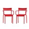 Flash Furniture Red All-Weather Steel Dining Chair, 2PK 2-XU-CH-10318-ARM-RED-GG - alternate 9